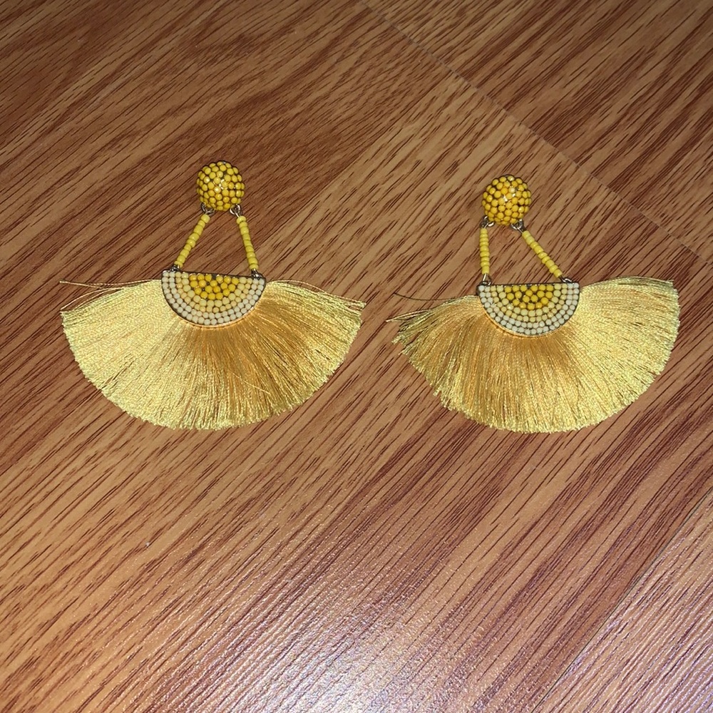 Fringe and beaded earrings